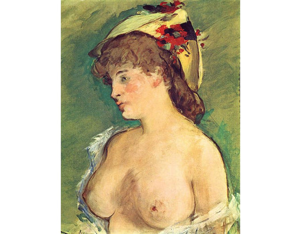 Blond Woman with Bare Breasts 1878 