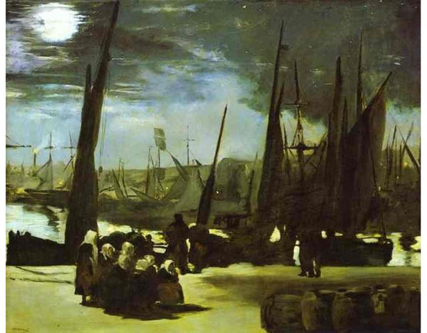 Moonlight on Boulogne Harbour 