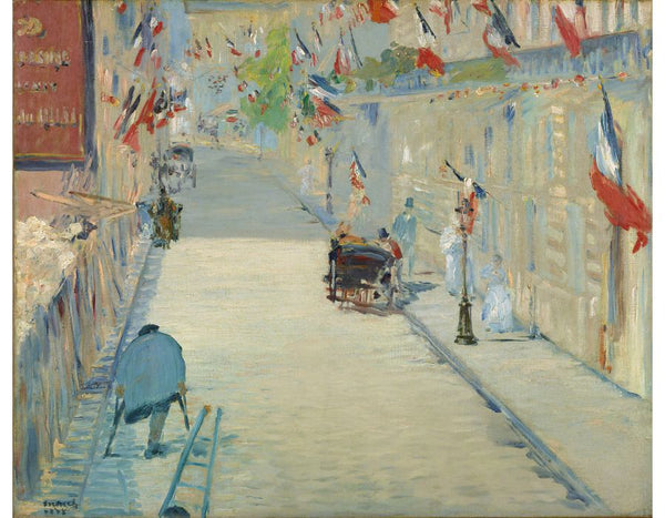 Rue Mosnier with Flags 1878 