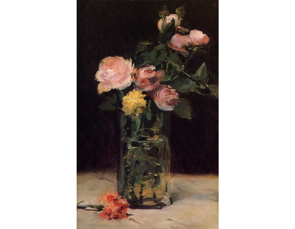 Roses in a Glass Vase 