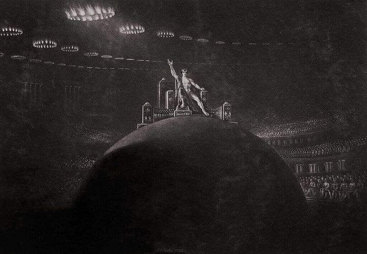 Satan on his Throne illustration from Paradise Lost Painting by John Martin