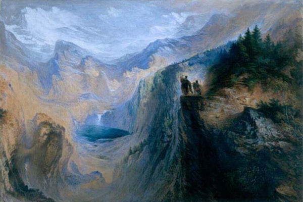 Manfred on the Jungfrau 1837 Painting by John Martin