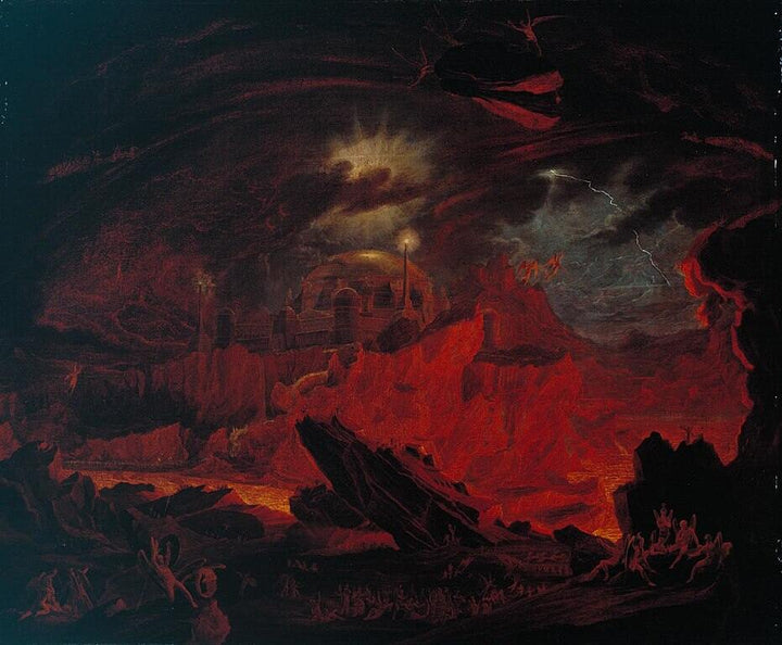 Fallen angels in Hell Painting by John Martin