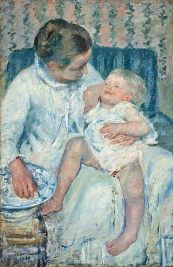 Mother about to Wash her Sleepy Child, 1880 