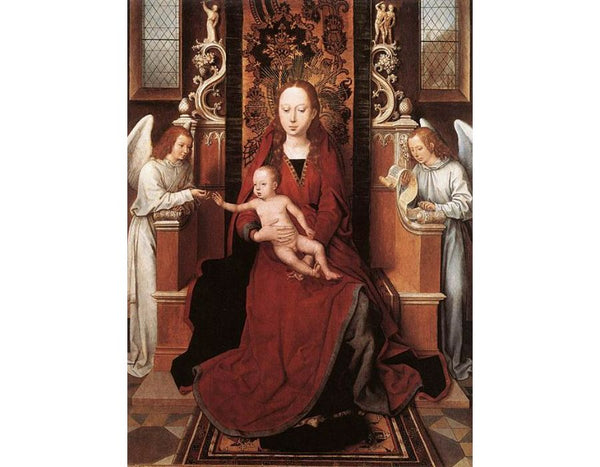 Virgin and Child Enthroned with Two Angels 1485-90 