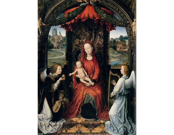Madonna Enthroned with Child and Two Angels 1490-91 