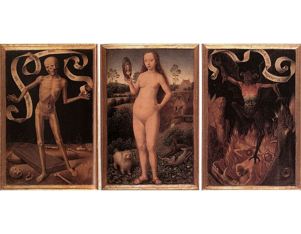 Triptych of Earthly Vanity and Divine Salvation (front) c. 1485 