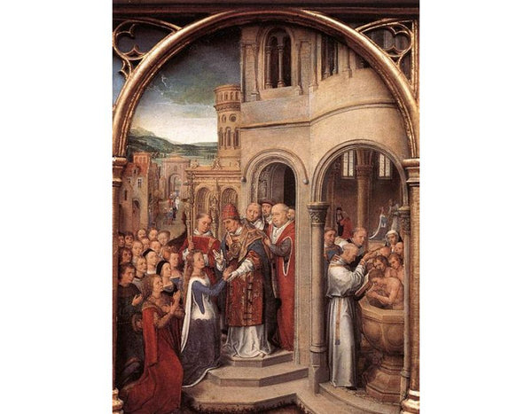 St Ursula Shrine- Arrival in Rome (scene 3) 1489 