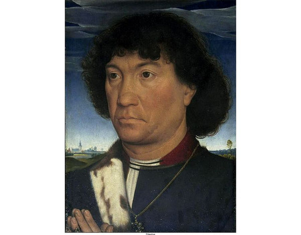 Portrait of a Man at Prayer before a Landscape c. 1480 