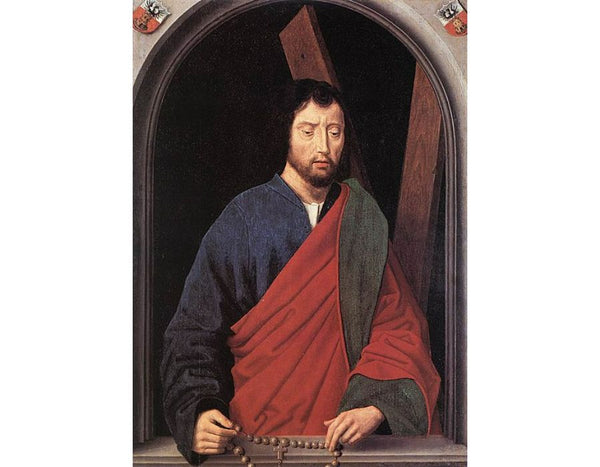 St Andrew (left wing of a diptych, reverse) 1490s 