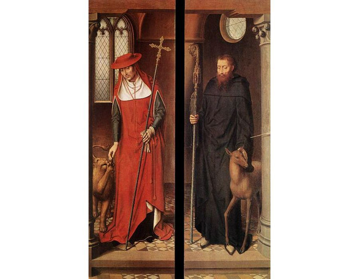 Altar triptych from the Lübeck Cathedral, now in the St. Annen-Museum, right wing St. Aegidius 