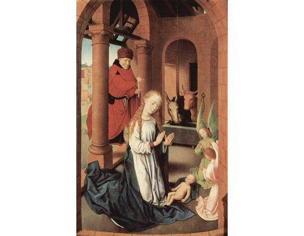 Adoration of the Magi altarpiece, left wing Nativity 