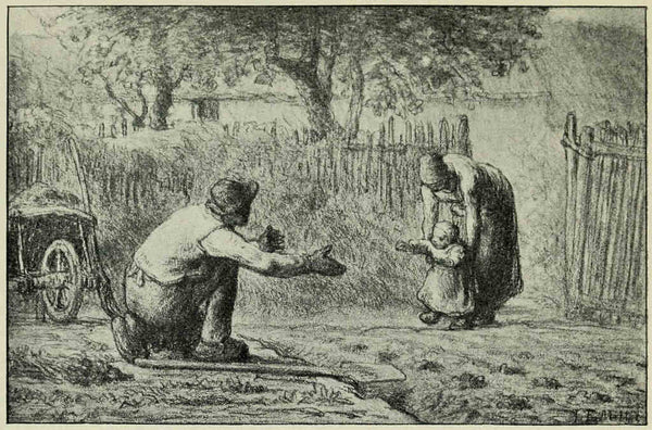 The First Steps Painting by Jean-Francois Millet