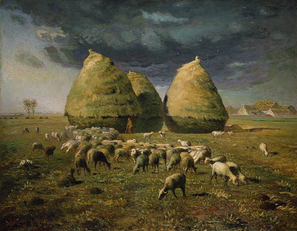 Haystacks, Autumn, 1873-74 Painting by Jean-Francois Millet
