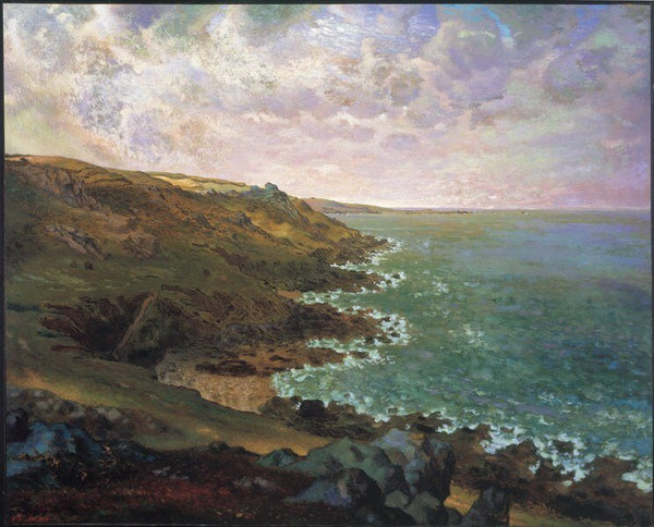 The Cliffs of Greville (LEs Falaises de Gréville) Painting by Jean-Francois Millet