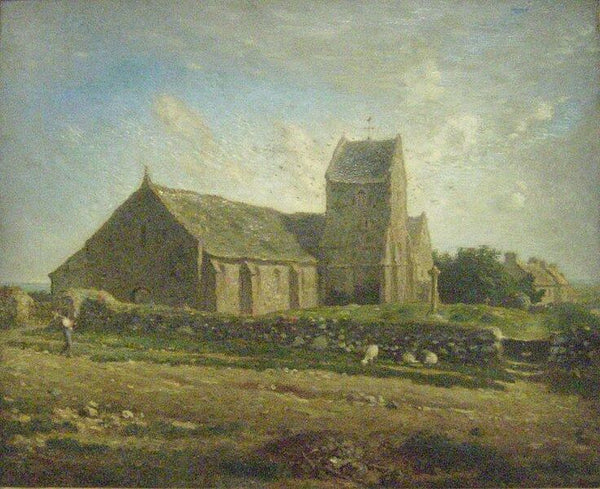 The Church at Greville, c.1871-74 Painting by Jean-Francois Millet