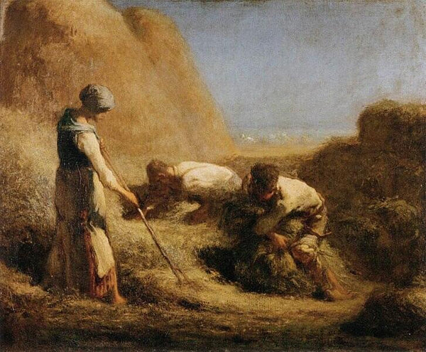 The Hay Trussers, 1850-51 Painting by Jean-Francois Millet