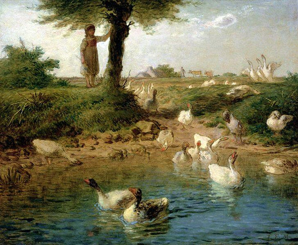 The Goosegirl, c.1866 Painting by Jean-Francois Millet