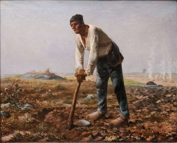 Man With A Hoe Painting by Jean-Francois Millet