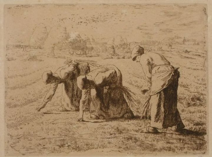 Les glaneuses (Etching) Painting by Jean-Francois Millet