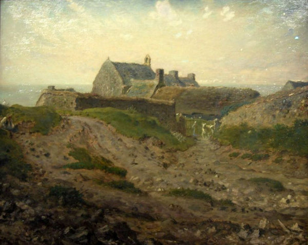 Priory at Vauville, Normandy Painting by Jean-Francois Millet
