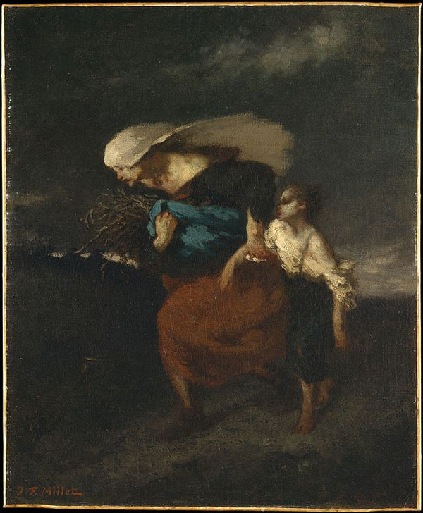 Retreat from the Storm ca 1846 Painting by Jean-Francois Millet