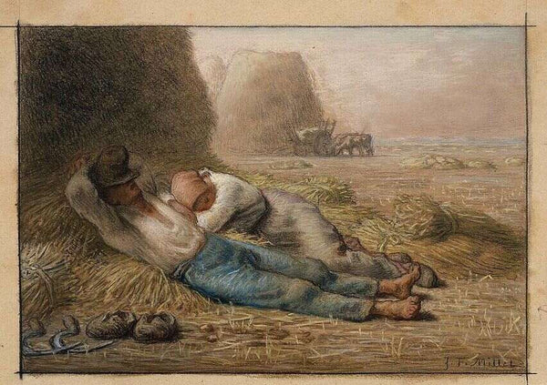 Noonday Rest Painting by Jean-Francois Millet