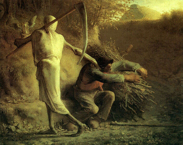 Death and the woodcutter Painting by Jean-Francois Millet