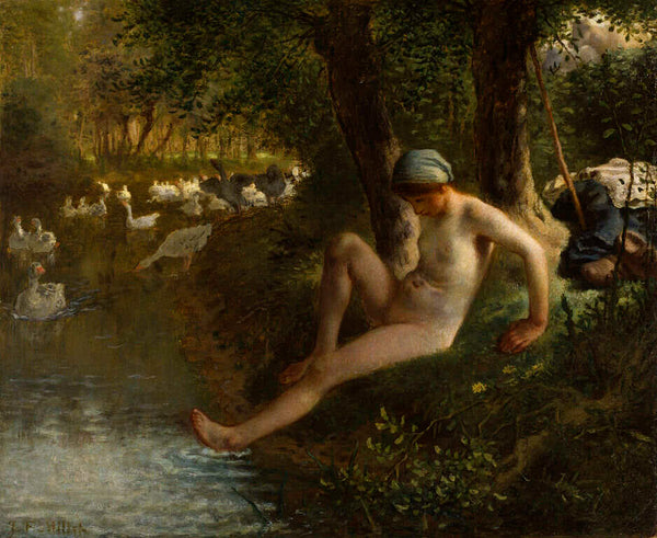 The Goose Girl Painting by Jean-Francois Millet