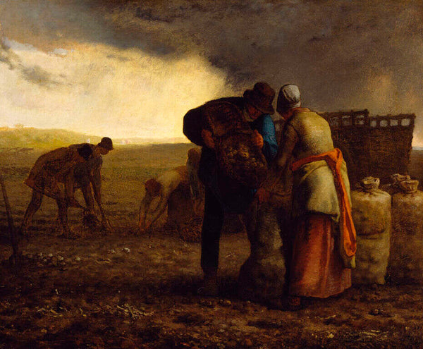 The Potato Harvest, 1855 Painting by Jean-Francois Millet