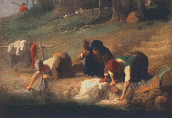 The Washerwomen Painting by Jean-Francois Millet