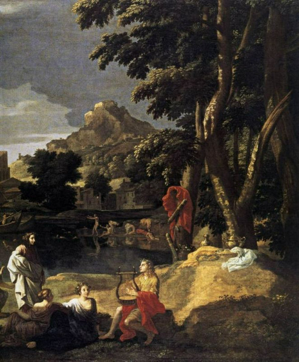 Landscape with Orpheus and Euridice (detail) 1648 
