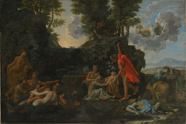 The Infant Bacchus Entrusted to the Nymphs of Nysa; The Death of Echo and Narcissus, 1657 