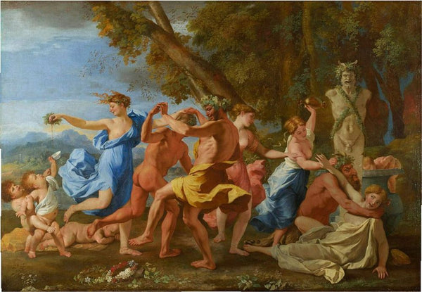 Bacchanal before a Statue of Pan 1631-33 