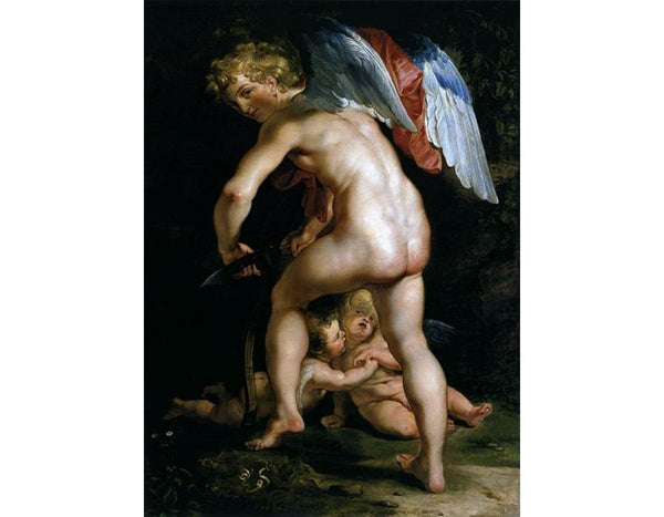 Cupid Making His Bow 1614 
