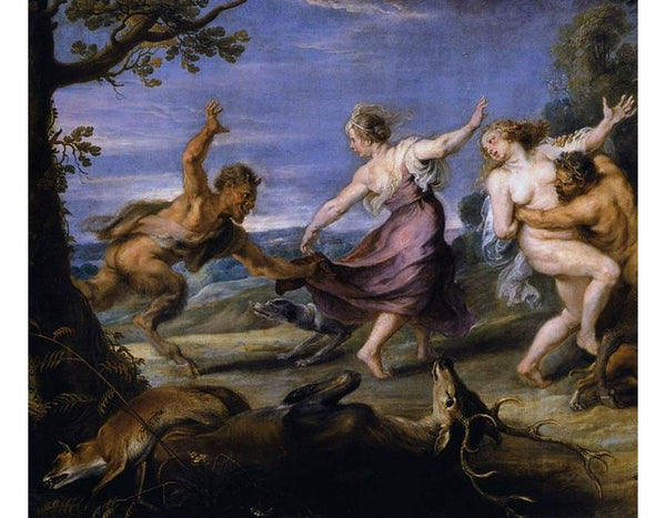Diana and her Nymphs Surprised by the Fauns (detail-1) 1638-40 