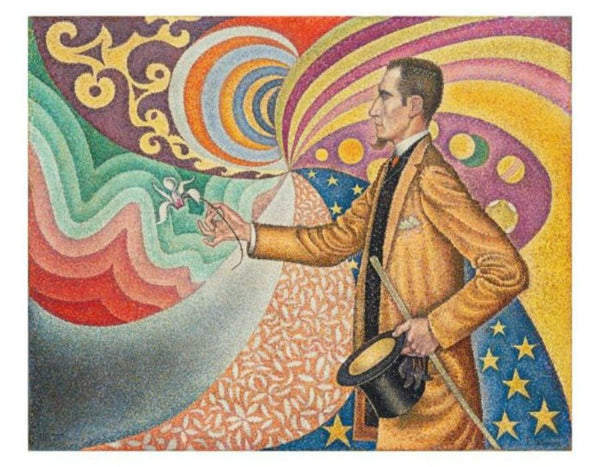Against the Enamel of Background Rhythmic with Beats and Angels, Tones and Tones and Colours, and a Portrait of Felix Feneon (1861-1944) 1890 