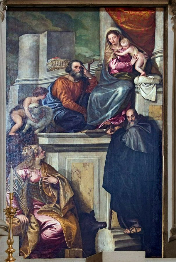 The Holy Family with the Infant Saint John the Baptist, Saint Anthony Abbot and Saint Catherine 