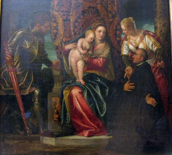 Virgin and Child between St. Justine and St. George, with a Benedictine monk 