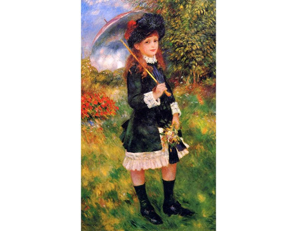 Girl With A Parasol Aka Aline Nunes
 Painting by Pierre Auguste Renoir