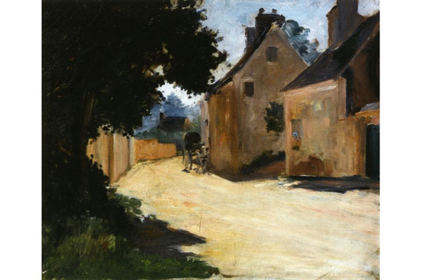 Village Street, Louvecienne Painting by Pierre Auguste Renoir