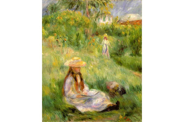 Young Girl In The Garden At Mezy Painting by Pierre Auguste Renoir