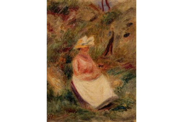 Young Girl In The Woods Painting by Pierre Auguste Renoir