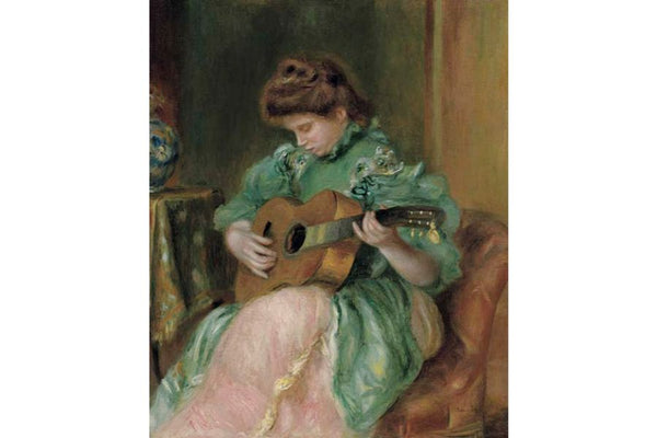 Woman with a Guitar 2 Painting by Pierre Auguste Renoir