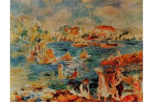 The Beach At Guernsey Painting by Pierre Auguste Renoir