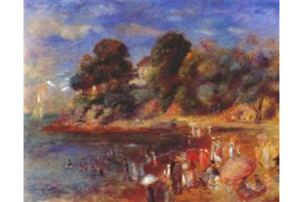 The Beach At Purnic Painting by Pierre Auguste Renoir