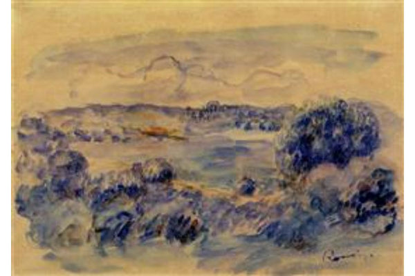 Guernsey Landscape Painting by Pierre Auguste Renoir
