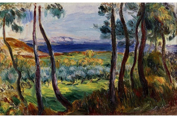 Pines In The Vicinity Of Cagnes Painting by Pierre Auguste Renoir