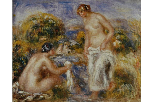 Women bathing Painting by Pierre Auguste Renoir