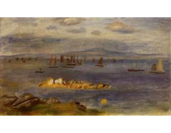 The Coast Of Brittany Fishing Boats Painting by Pierre Auguste Renoir